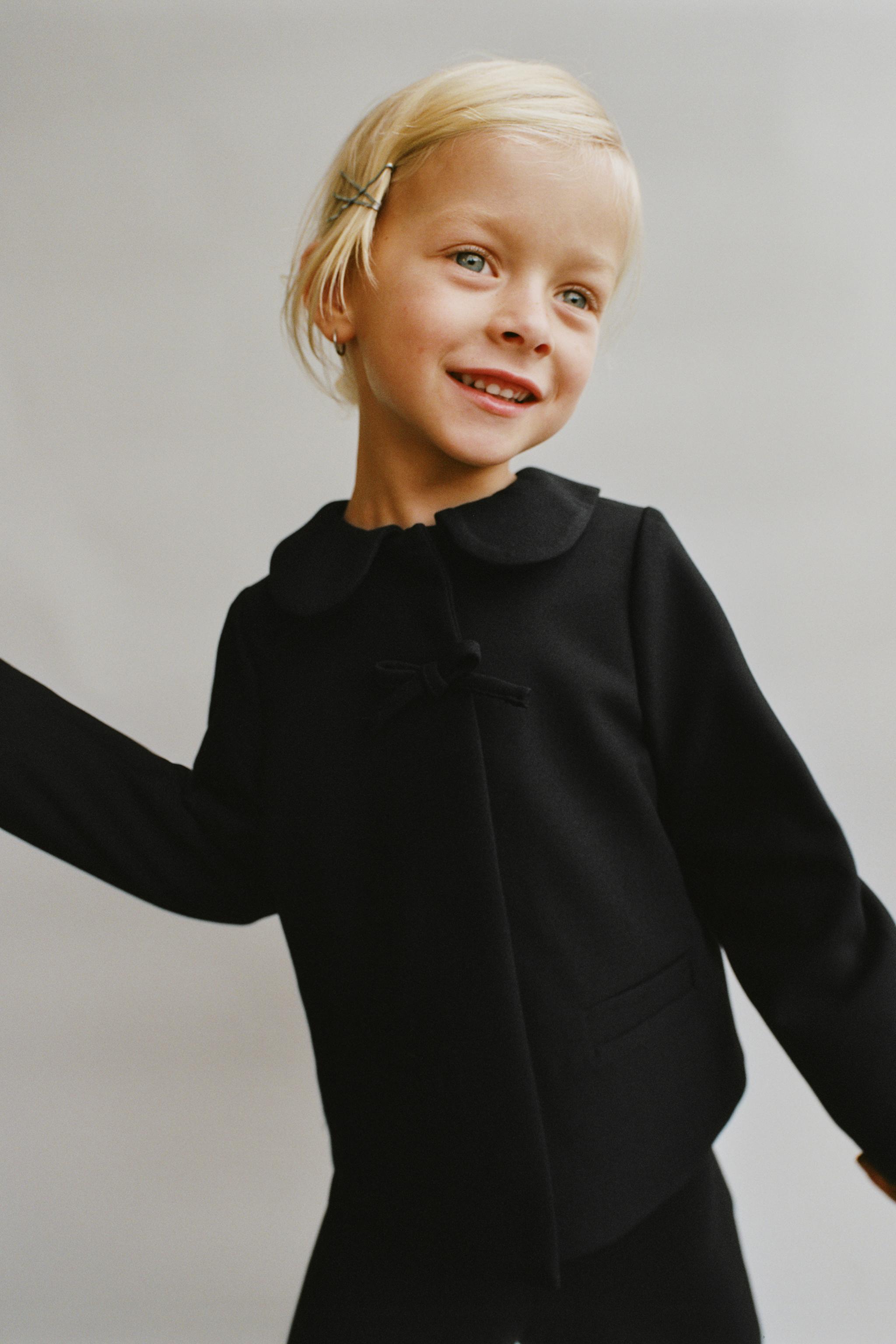 PETER PAN COLLAR JACKET WITH BOWS